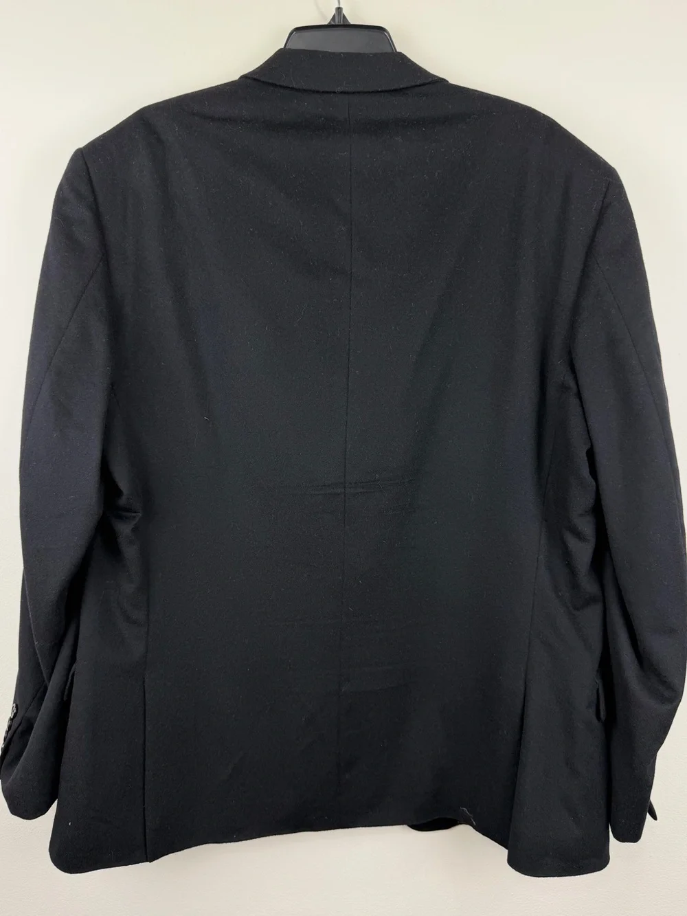 Giorgio Valentini Made in Italy Wool Cashmere Silk Black Blazer Size 44L